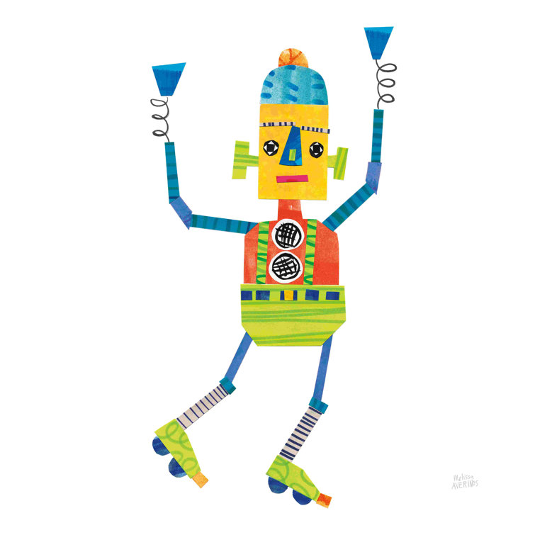 Trinx Robot Party I On Canvas by Melissa Averinos Print | Wayfair