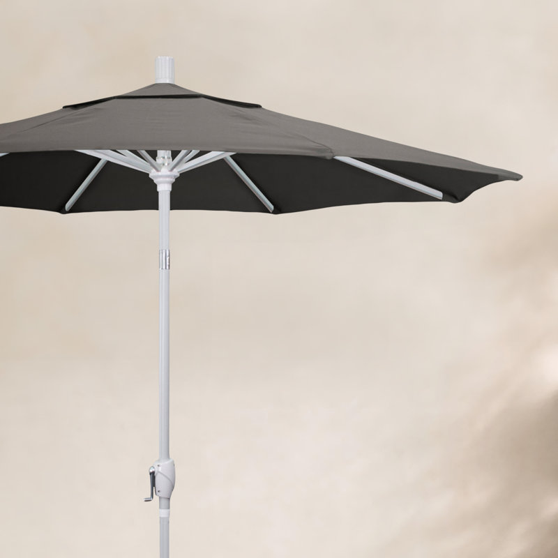 Parasol de marché 7,5', Blanc, Taupe, Pacifique
