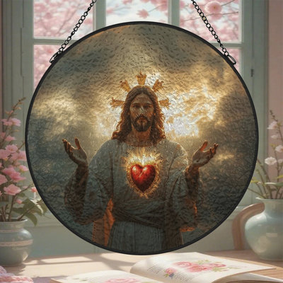 Panneaux de vitrail Sacred Heart of Jesus