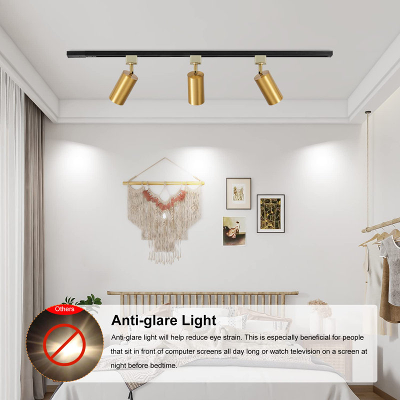 LED Track Lighting Heads Compatible with Single Circuit H Type Rail Ceiling Spotlight(Set of 4)