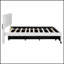 Lit plateforme tapissier avec tête de lit et lit gigogne à motif brique pour plus d'espace de sommeil et de confort-331404660