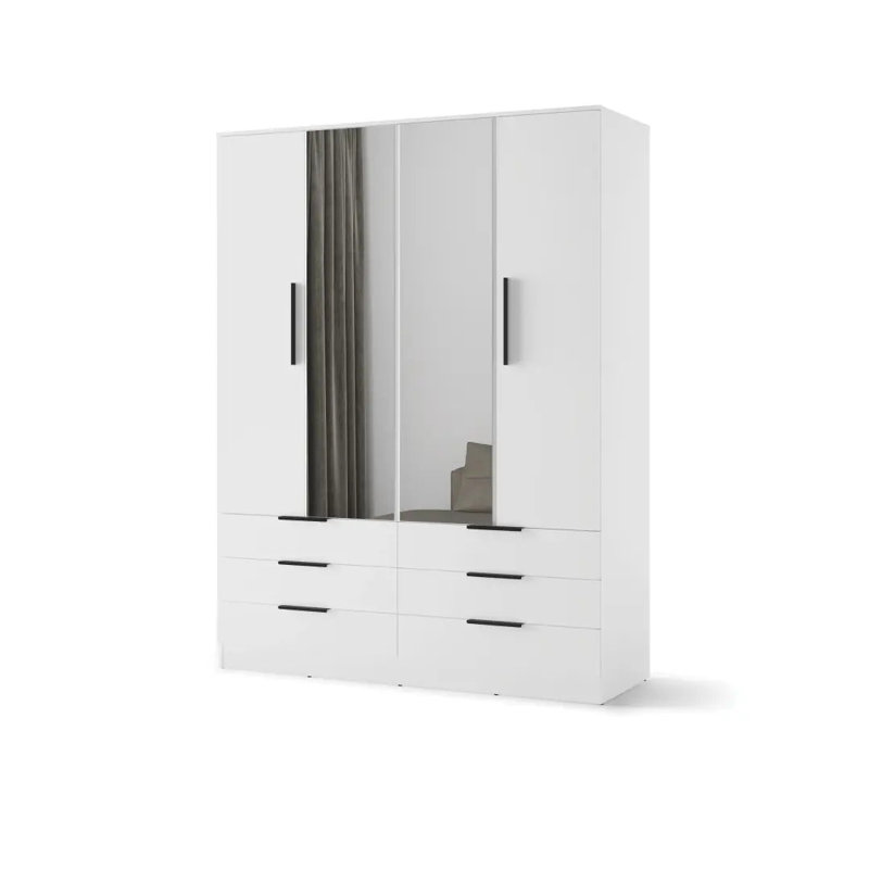 Manufactured Wood Wardrobe, White