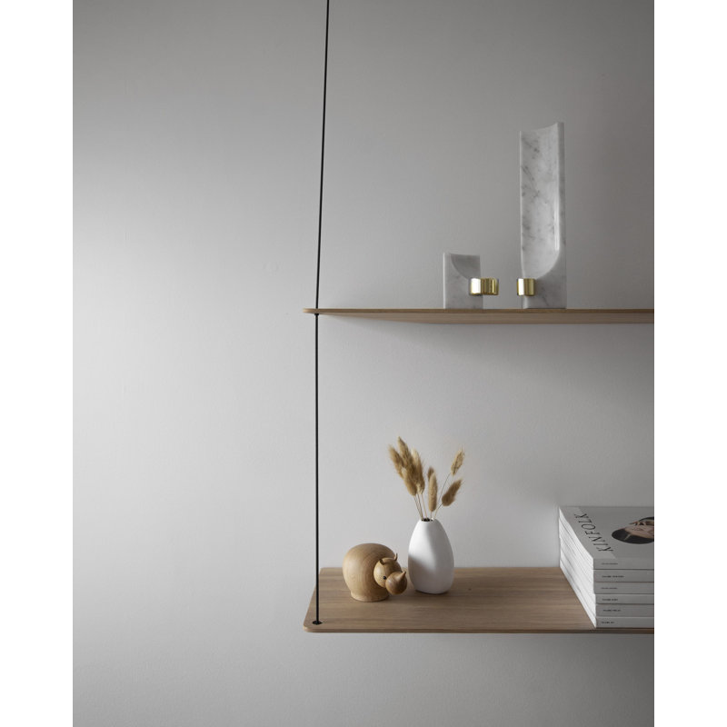 Stedge Shelf (60 Cm), White Oak, 47.2" H x 23.6" W x 8.7" D