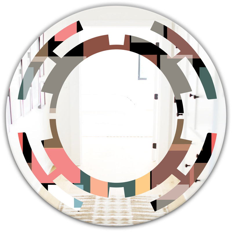 Miroir mural moderne sans cadre, H 23,6 po x l 23,6 po, Space Square Design II