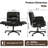 Black Velvet Cross-Legged Office Chair with Flip-up armrests,Swivel Criss Cross Executive Chair with 2 Side Pockets, Modern Vanity Chair with Wheels-117671836-130973134