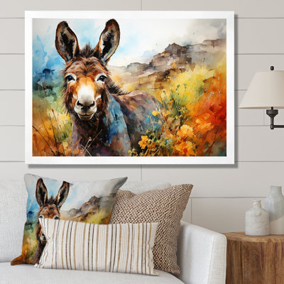 Patchwork Donkey Pastures I - Donkey, art mural