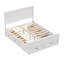 Structure de lit avec rangement moderne en bois de taille Healey avec 6 tiroirs, lit plateforme avec support en lattes de bois, aucun sommier requis-2137172924