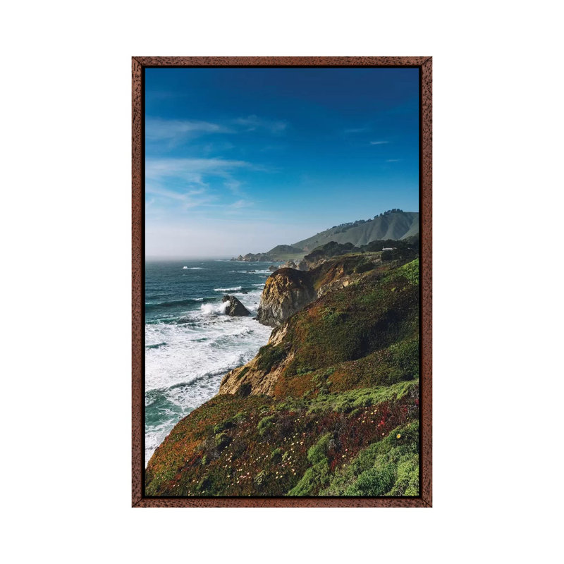 Big Sur VI by Bethany Young - Print on Canvas, 66.04cm H x 45.72cm W x 3.81cm D, Classic Brown Wood Framed