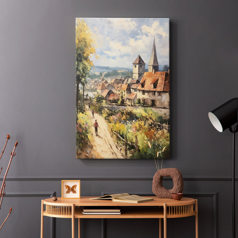 Paysage rétro XCII - galerie Cavas, H 36 po x l 24 po