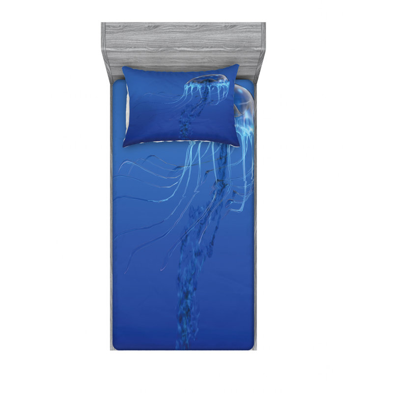 Microfiber Ombre Sheet Set, Twin Sheet Set with 1 Pillowcase