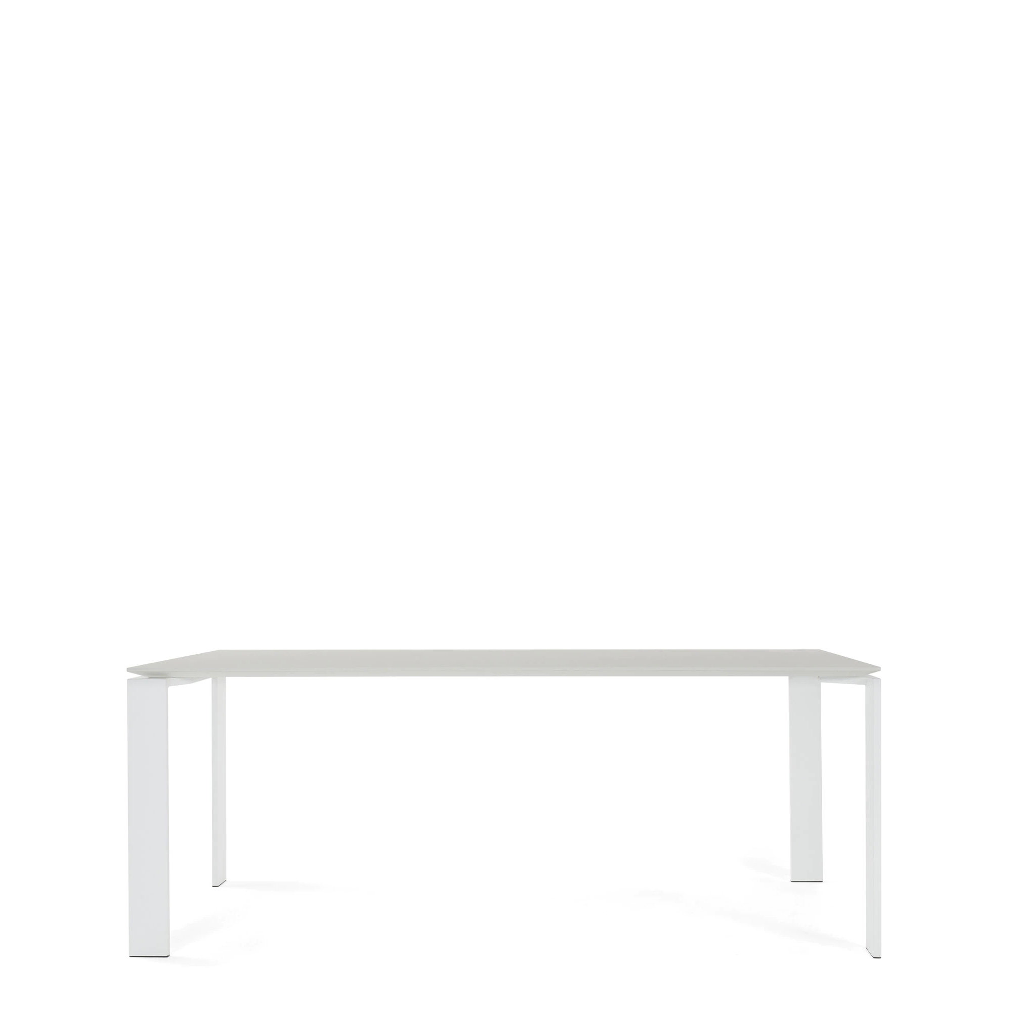 Four Dining Table, 28" H x 75" W x 35" D, White