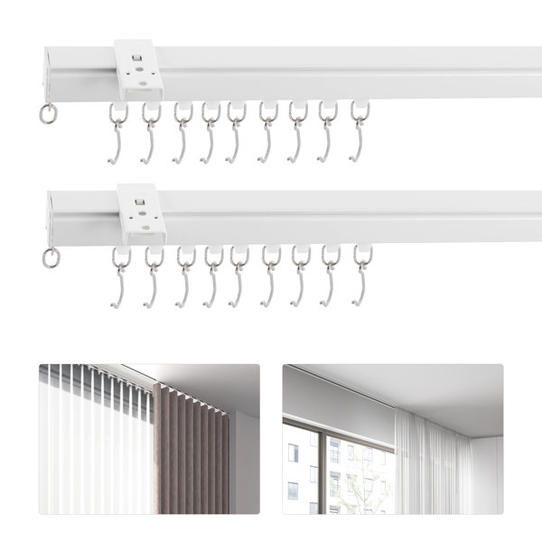 Flexible Bendable Ceiling Curtain Track 3 4 5M, Curved Gliding Curtain Rail  System Living Room Curtain Rod, Rollers Glide Smooth, Bay Window Heavy
