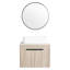 Meuble-lavabo mural de conception moderne avec lavabo en céramique, porte à fermeture en douceur et matériaux écologiques-62343437