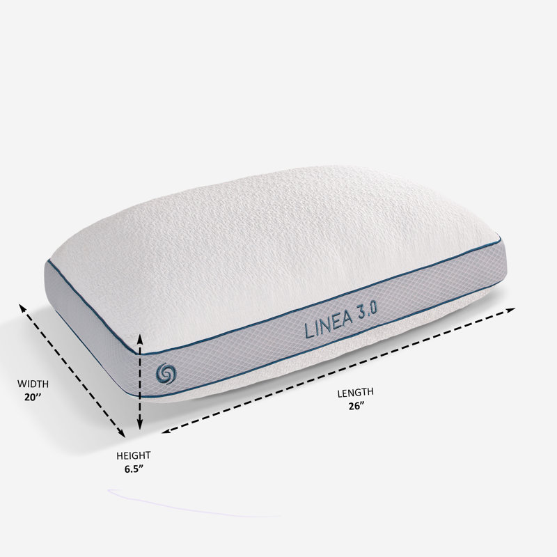 Bedgear Linea Performance Pillow - Coussin de soutien moelleux pour les dormeurs neutres / chauds
