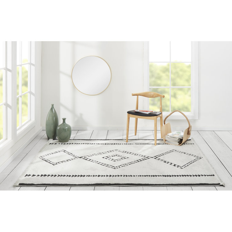 Ivory/Black Rug