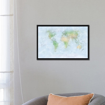 « world map iii », impression sur toile
