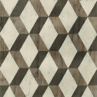 Driftwood Geometry I - Wrapped Canvas Painting