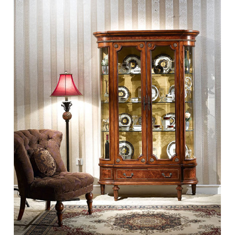 Vaisselier 2 portes avec présentoir Louis