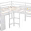Lit mezzanine simple en L en bois massif-279897893