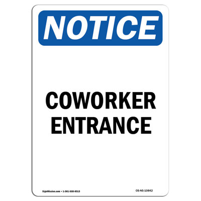 Coworker Entrance Sign