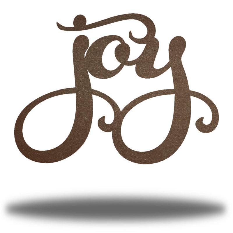 Décoration Erzhan Joy, Rouille, H 26 po x l 36 po x P 0,01 po