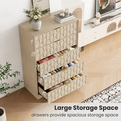 5 - Drawer Dresser, 45" H