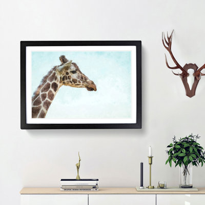 Giraffe Profile - Picture Frame Graphic Art Print