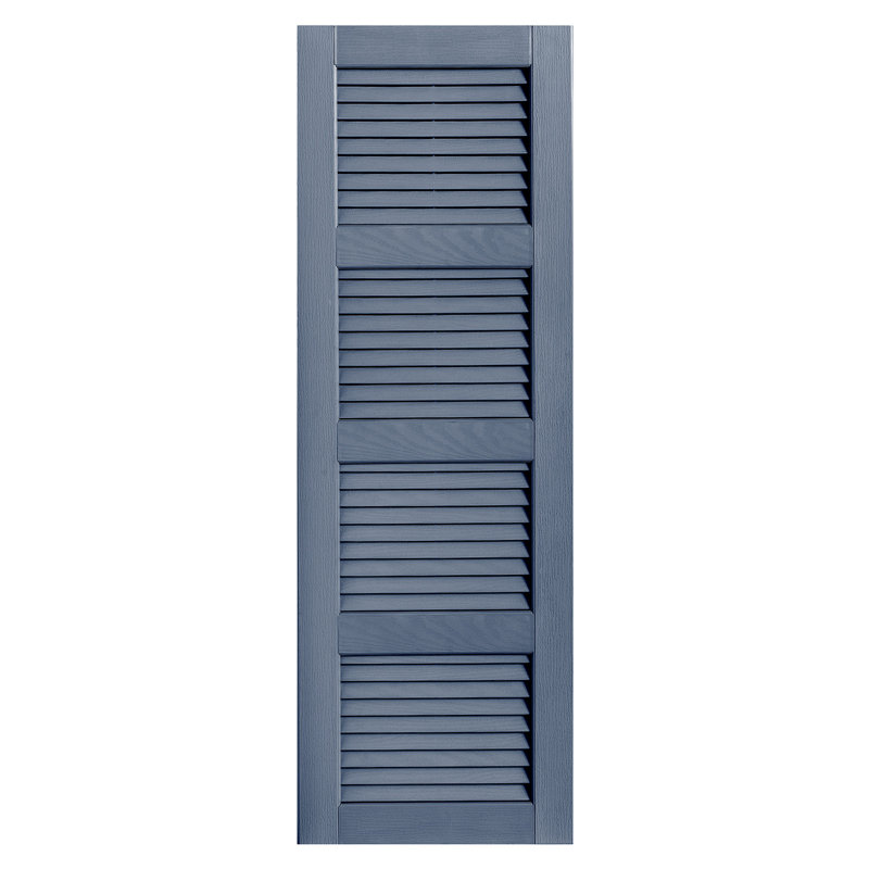 Paire de volets à persiennes droites, Bleu, 16 po, 28 po
