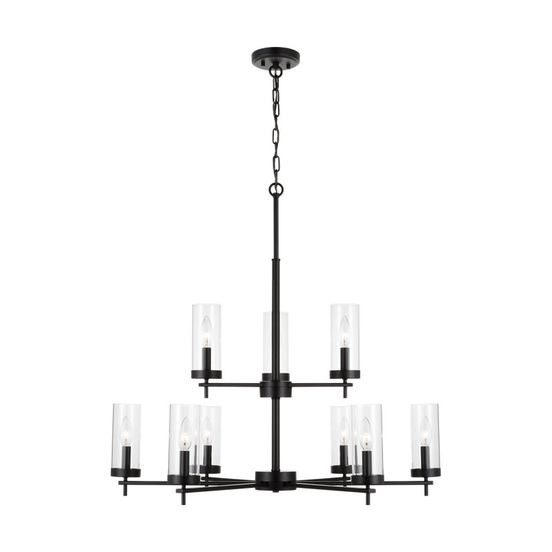 Linley Nine Light Chandelier from, No, Midnight Black