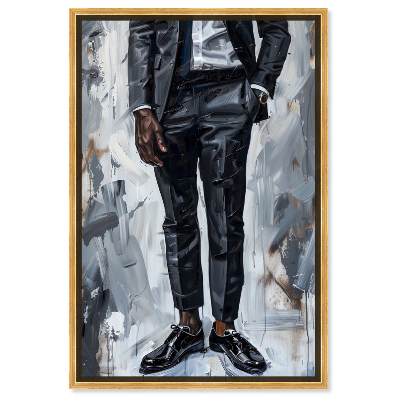 «Notoriart Man Of Style», pièce 1, Encadrement doré, H 25 po x l 17 po