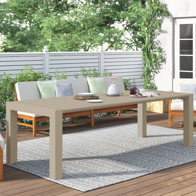 Table de salle à manger extensible Spector, Taupe, L 39 po x L 102 po x H 29,5 po