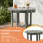 Outdoor Side Table, HDPE Small Outdoor Adirondack Side Tables, Weather Resistant & Easy Maintenance Patio End Table for Patio, Porch, Deck, Pool-1693894003