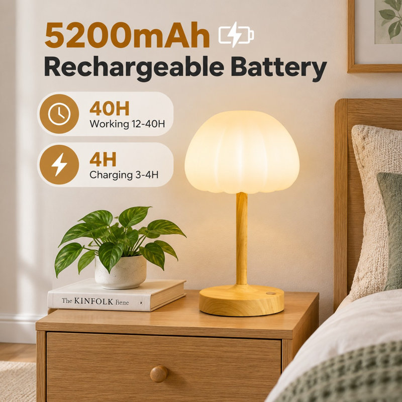 Lampe de douche rechargeable étanche IP65 pour salle de bain, au design digne d'un spa