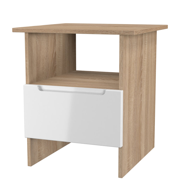 Bottolf End Table, Natural/White