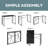 Marcianne Foldable Modular Writing Desk-204102038