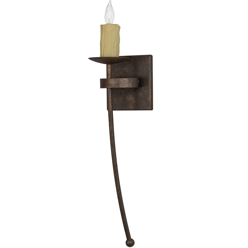 6" Wide Bechar Wall Sconce, Gilded Tobacco
