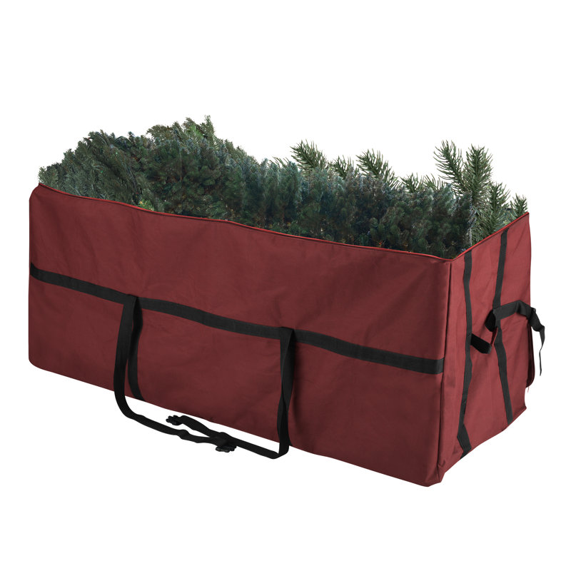 Sac de rangement pour arbre de noël, H 24 po x l 24 po x P 59 po, Rouge