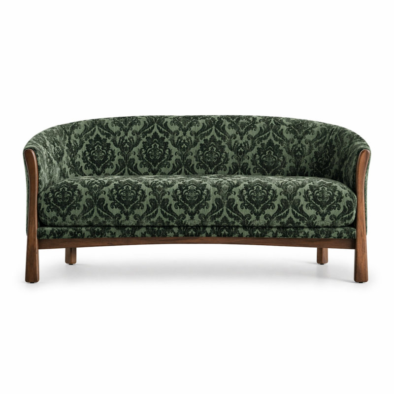 Damask Two Tone Velvet | Neiman Fabric, Hunter