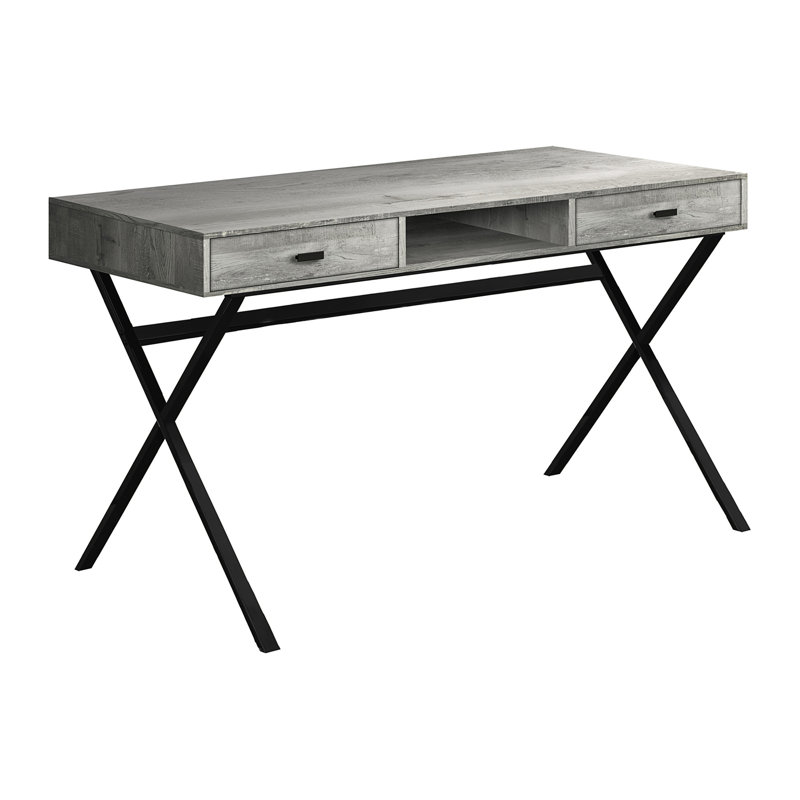 Shriver Iron Computer Desk, Black, Gray