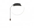 Glass Flush Mount, Lacquered Graphite