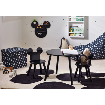 Mickey Mouse Black Table & 2 Chair Set