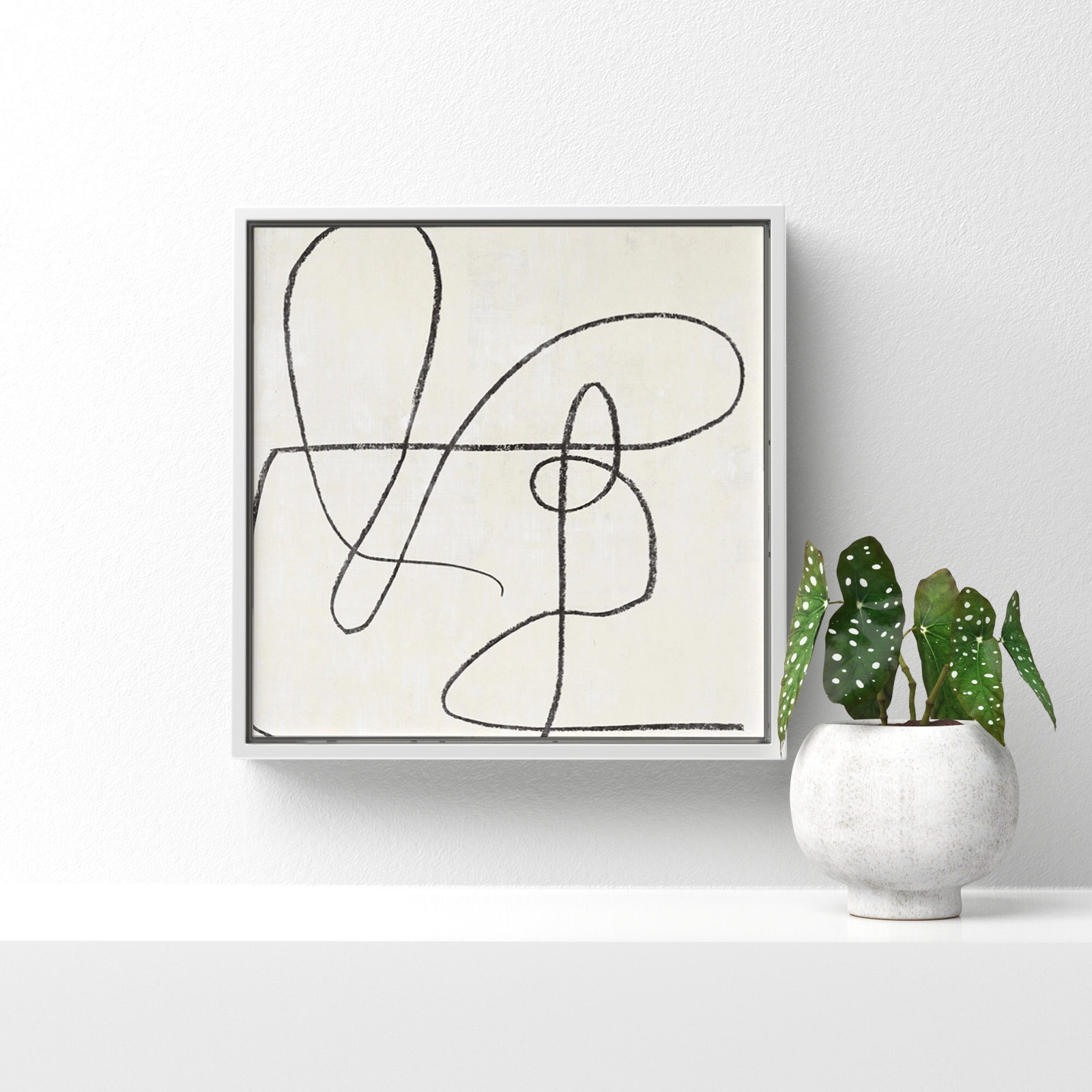 Juxtaposing, 13.5" H x 13.5" W, White
