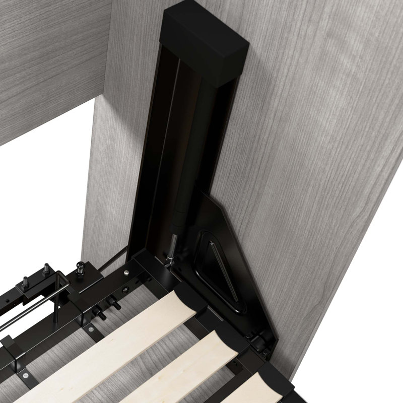 Oneybrook Metal Murphy Bed, Platinum Gray, Queen