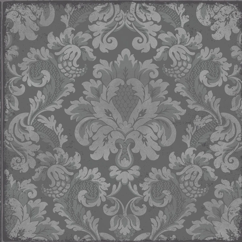 Mariinsky Stravinsky Damask Wallpaper Roll, Silver