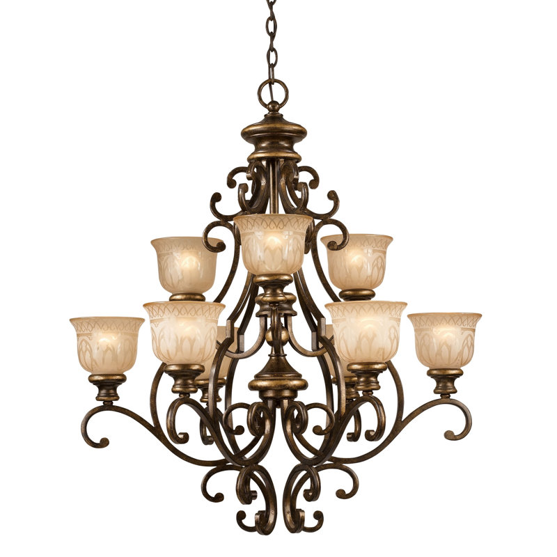 Tusten 9 - Light Dimmable Classic / Traditional Chandelier