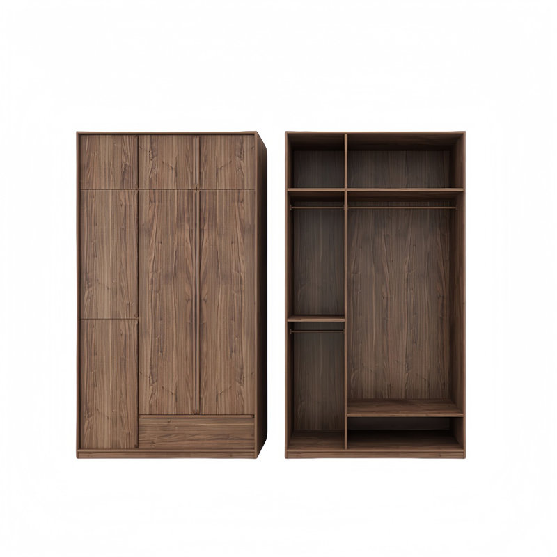 Armoire classique classique noyer noir, H 94,49 po x l 53,15 po x P 23,62 po