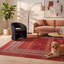 Tapis Ripple2 moderne, minimaliste, à bordure géométrique, rouge, noir, gris et blanc, antidérapant, à poils courts, pour l'intérieur et l'extérieur, adapté aux animaux domestiques, salon, chambre, salle à manger, entrée, couloir, bureau, lavable-455281401