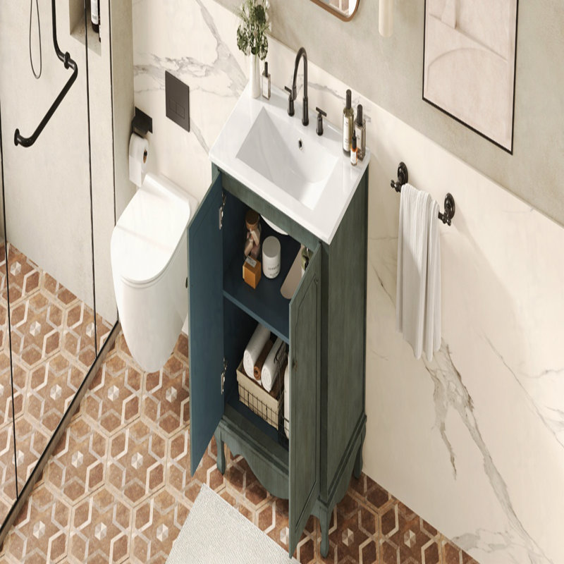 Meuble-lavabo rétro 30 po avec pieds réglables