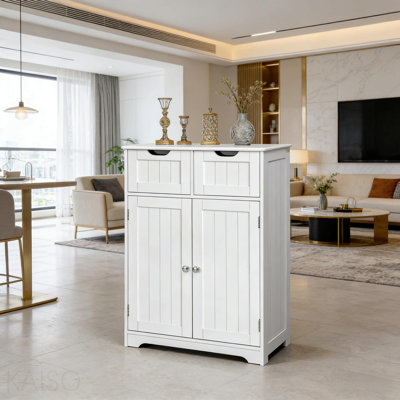 Elevated Design Floor Storage Organizer Cabinet Modern Storage Cabinet