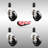 Soft Rubber Swivel Expanding Stem Caster Set